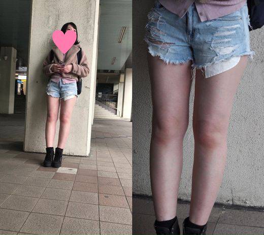 ぷりっぷりエグ生脚JDの下半身を執拗に接写地獄に♡その１　サンプル画像2