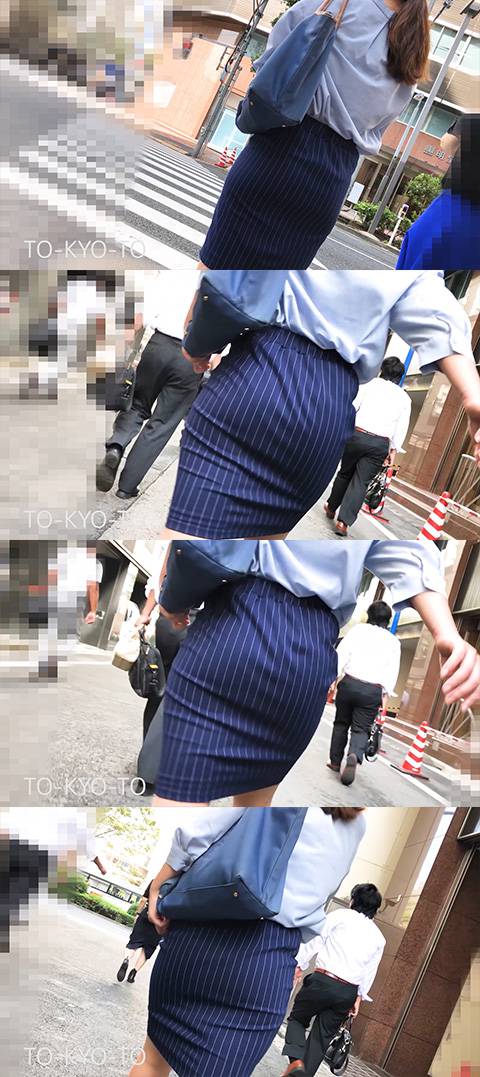 【FHD 60fps】スーツのお尻：張り裂けそうなスーツなデカ尻　サンプル画像2