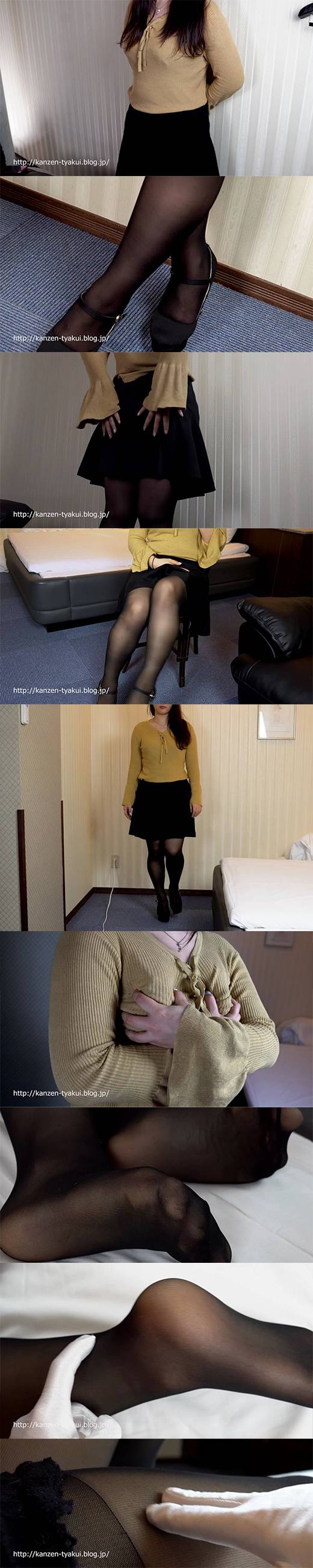 【完着フェチ58:動画】Asuka21歳・ぽっちゃり女子の魅惑の黒スト!大迫力の太ももをナデナデ【黒スト】 サンプル画像1