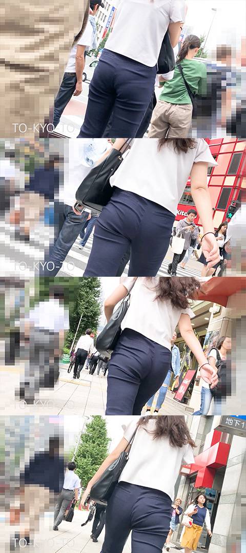 【FHD 60fps】スーツのお尻：V字パンティラインがくっきり　サンプル画像1