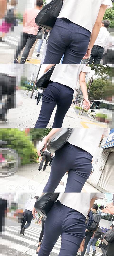 【FHD 60fps】スーツのお尻：V字パンティラインがくっきり　サンプル画像2