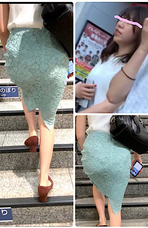 【淫乱OLのエロ尻】必聴!美人レースタイトスカートの美尻エロ尻フォルムをさらけだす!【371】 サンプル画像1