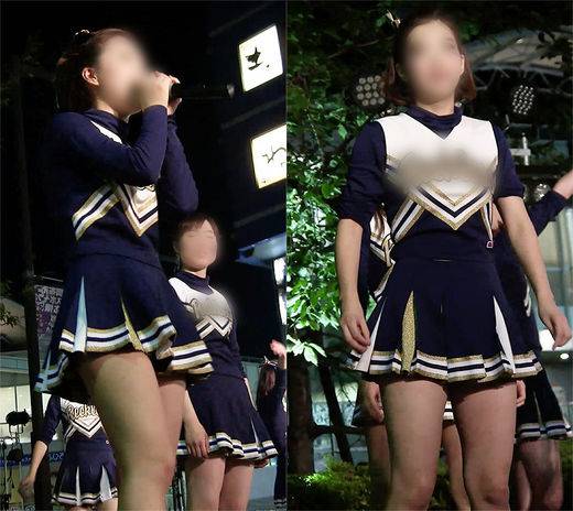 真夏の夜に華麗に舞う女子大生チアリーディング部　サンプル画像3