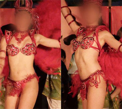 女子大生サンバダンサー達が絢爛豪華に屋内ステージで踊るサンバイベント　サンプル画像3