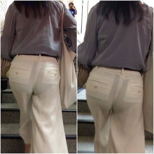 《人気作品の再編集・2名》 No.866【透け感がエグいアラサーお姉さん着衣尻】　サンプル画像2