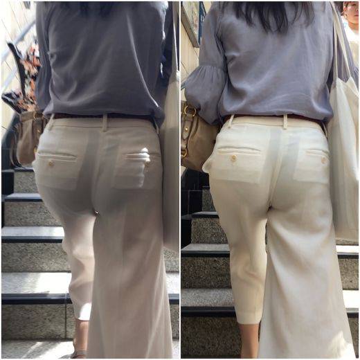 《人気作品の再編集・2名》 No.866【透け感がエグいアラサーお姉さん着衣尻】　サンプル画像3