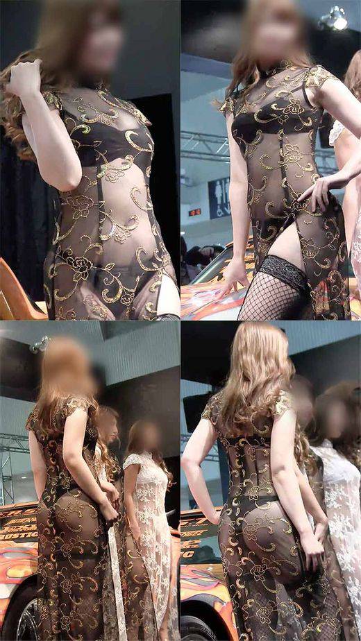 オリエンタルでシースルーの淑女的なドレス身に纏った5名のTバックパンティの女神たち　サンプル画像1