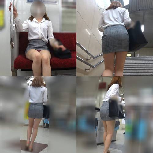 【電車対面パンチラ47】☆三角ゾーン観察記録/桜色のお姉さん！　サンプル画像3