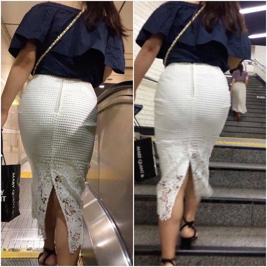 《編み編みデザインから透けまくるパンティー》 No.1078【ムッチリBODYのデカ尻OLの着衣尻はエロい！】&ensp;　サンプル画像1