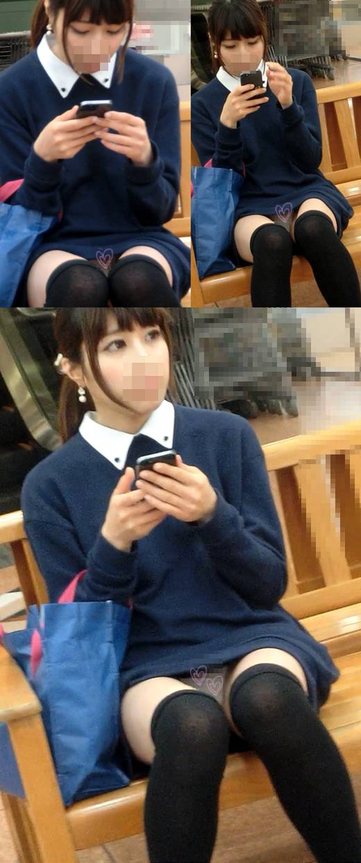 【対面&逆さフラッシュ撮り】可愛い女の子のお顔もパンツもたっぷり盗撮!極上対面パンチラ動画【逆さ撮り写真付き】 サンプル画像2