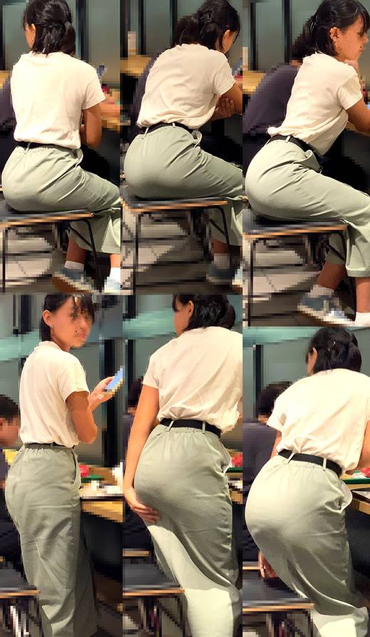 ピチピチタイトスカート022_ムチムチ尻を思いっきり突き出しパン線丸見え！！極エロお姉様♪　サンプル画像3