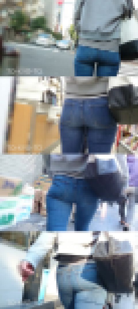 【FHD 60fps】お姉さんのお尻:ぴちぴちデニムのむっちり尻 サンプル画像1