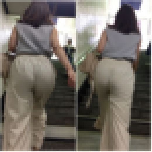 《マジ！？》 No.1173【Tバック並パンティーを丸見えにさせ出勤する安めぐ○似の癒し系お姉さん】　サンプル画像2