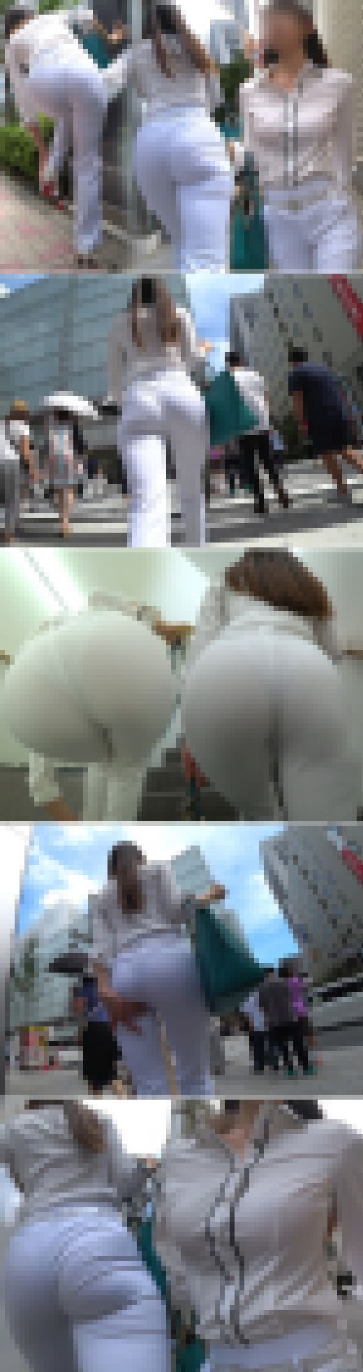 【高画質】これぞ高嶺の美女尻！極上スレンダーモデル体型美人OLの白スーツ姿は最高。。。！　サンプル画像1