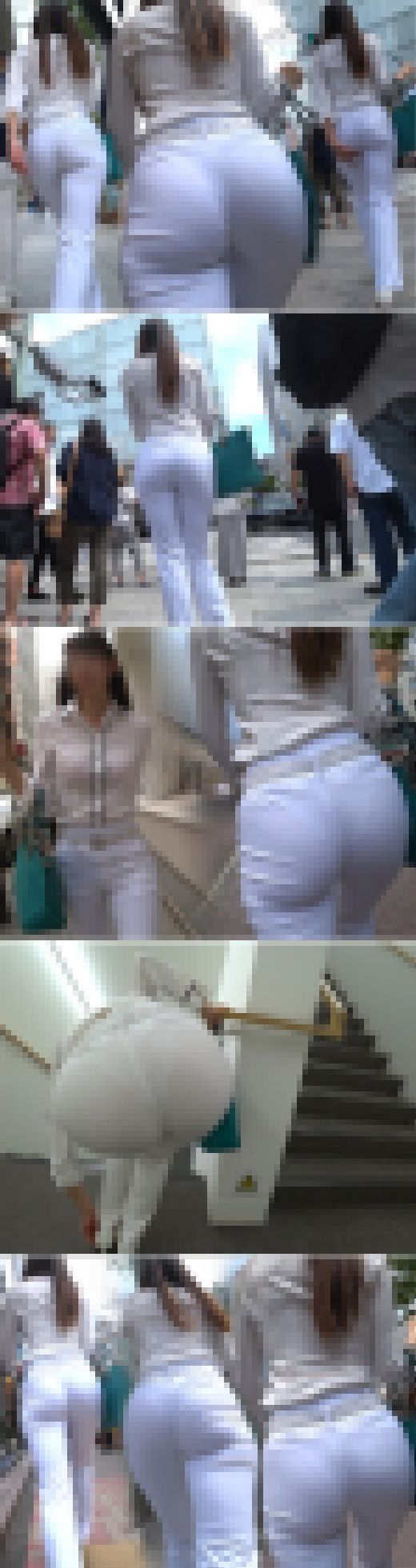 【高画質】これぞ高嶺の美女尻！極上スレンダーモデル体型美人OLの白スーツ姿は最高。。。！　サンプル画像3