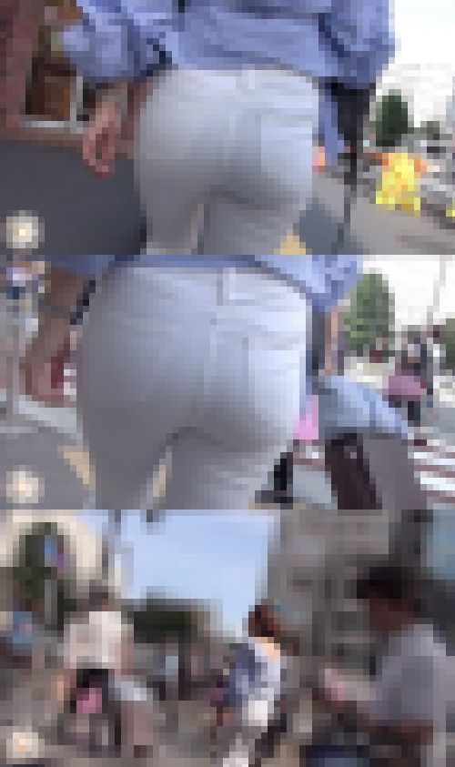 【FHD高画質】白のパンツとフルバック ムッチリセレブ　サンプル画像3