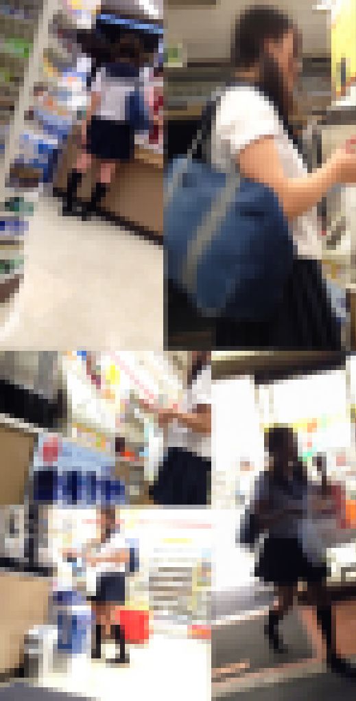 周囲の人にバレかけながらも撮り続けた制服女子の尻に食い込むエロ過ぎピチピチ白パンツ盗撮。白猫作品7 サンプル画像3