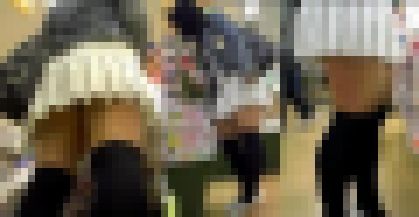 むっちりメガネっ娘ニーソちゃんを連日ストーキング撮影　サンプル画像1