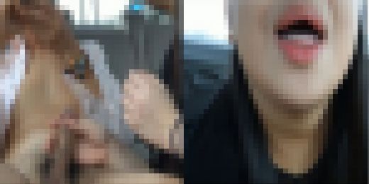 ブサイク、デブ、車内フェラでゴックン　サンプル画像3