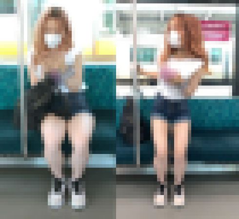 ホットパンツから最高級のエロ脚を見せてくれる可愛い女子大生　サンプル画像1