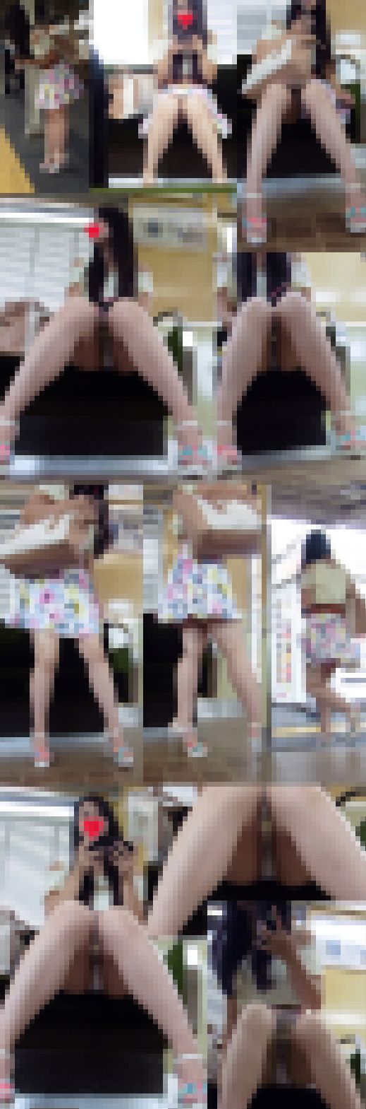 【電車内盗撮・透けブラPチラ2人分セット】美少女対面パンチラ盗撮動画　サンプル画像2