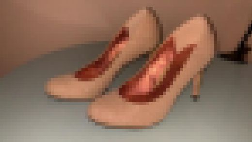 ベージュヒールにぶっかけ! サンプル画像1