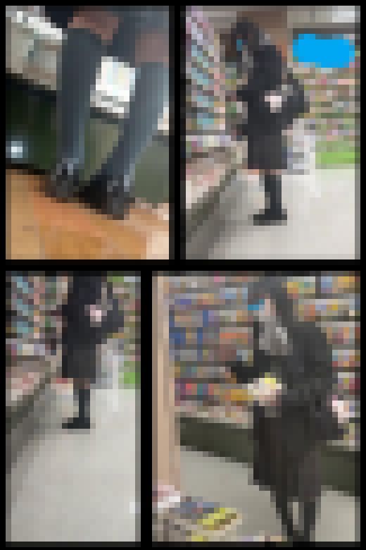 【スマホで逆さ撮り66】下校途中のJ〇のスカート内撮影 1人本屋で物色中を大胆カメライン【素人撮影】 サンプル画像3