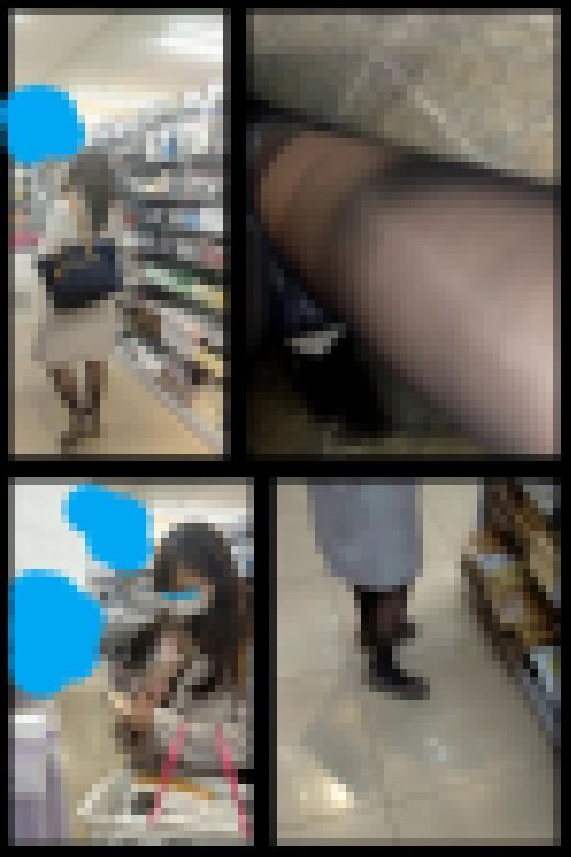 【スマホで逆さ撮り74】仕事帰りの美人OL　エロい黒スト越しに白パンティ撮られる【素人撮影　サンプル画像2