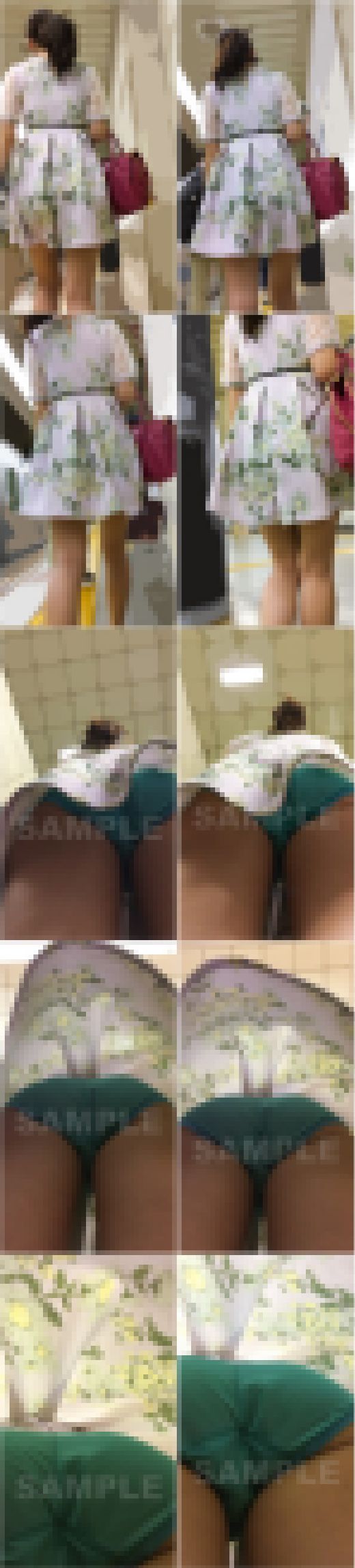 【4/4まで顔出し】超絶美人ギャルの生エメラルドパンティが風でまくれ上がって爆見えｗ　サンプル画像2