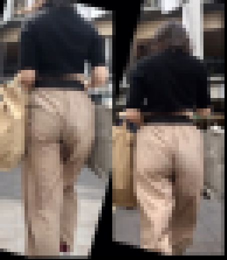ロン爺の4Kピタパン女515 くびれたデカ尻ギャルが黒いパンティを透かせる サンプル画像2