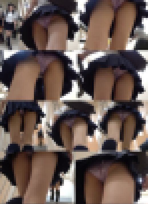 《2アングル撮り》協力のもと撮れた校内階段下から制服女子無防備追撮りパンチラ~食い込みパンツモロ見えSP サンプル画像1