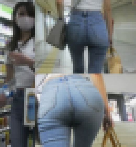 激カワ娘お尻の形がパーフェクトジーンズ尻のパイスラッシュ　サンプル画像1