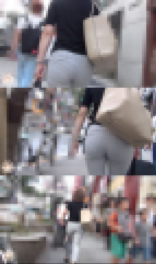 【FHD高画質】むっちむちライン付き グレーパンツOL　サンプル画像3