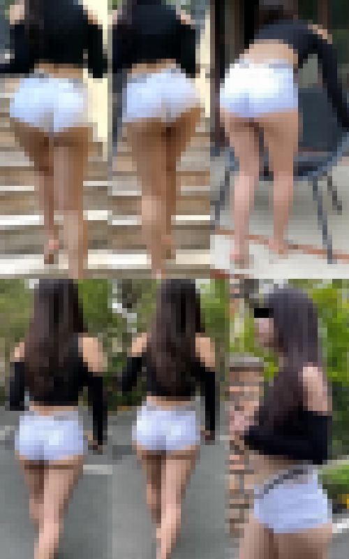 【フルHD】リゾートの休憩所で見つけた肉尻美人 はみ尻とマンスジ　サンプル画像3