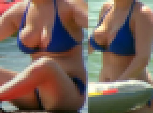 爆乳!こぼれる寸前の巨乳お姉さん サンプル画像3