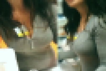 【フルHD】名札が谷間にはさまった爆乳店員！　サンプル画像1