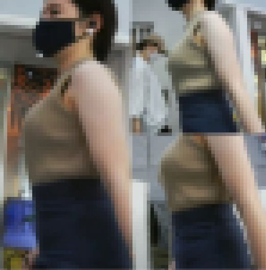ノースリーブニットの揺れ乳お姉さん(おまけ有) サンプル画像2