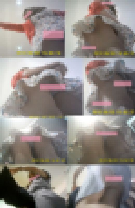 【FHD60fpsリマスター】【再販】	HD高画質パンチラ逆さ撮り　ツン系美人店員さんのフロント刺繍モロ見えパンチラ！　サンプル画像1