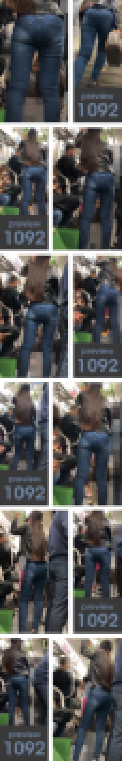 【1092】生殺しパンティー形状網膜焼き付け地獄！ピチピチスキニージーンズ女子　サンプル画像1