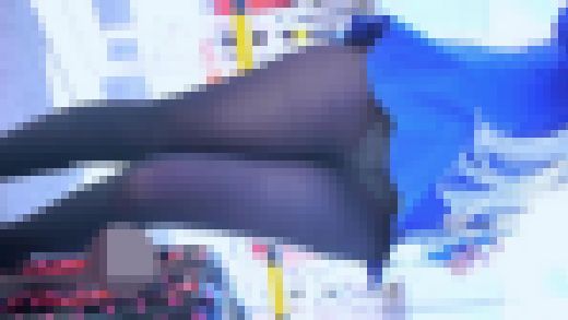 コミックマーケット コスプレ 美形レイヤーさんの黒スト越し白パンチラ コミケ サンプル画像3
