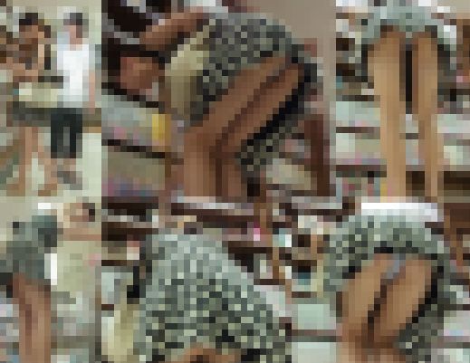 清楚美少女の食い込みパンツに出来る隙間がヤバイ盗撮パンチラ動画　サンプル画像1