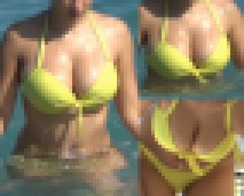 【フルHD】ビーチのとんでもない爆乳爆尻ビキニ! サンプル画像1