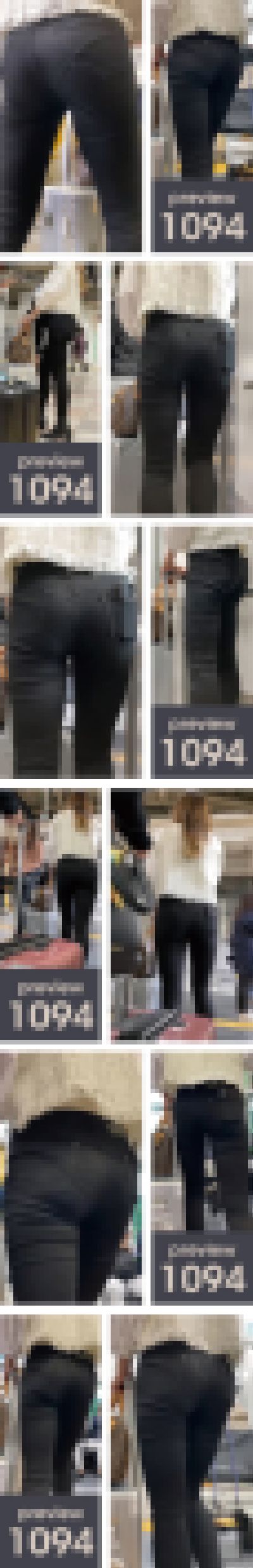 【1094】まさにP線ホエールウォッチング！完全に浮かび上がる瞬間を見逃すな！ピチピチ黒スキニーパンツ女子　サンプル画像1