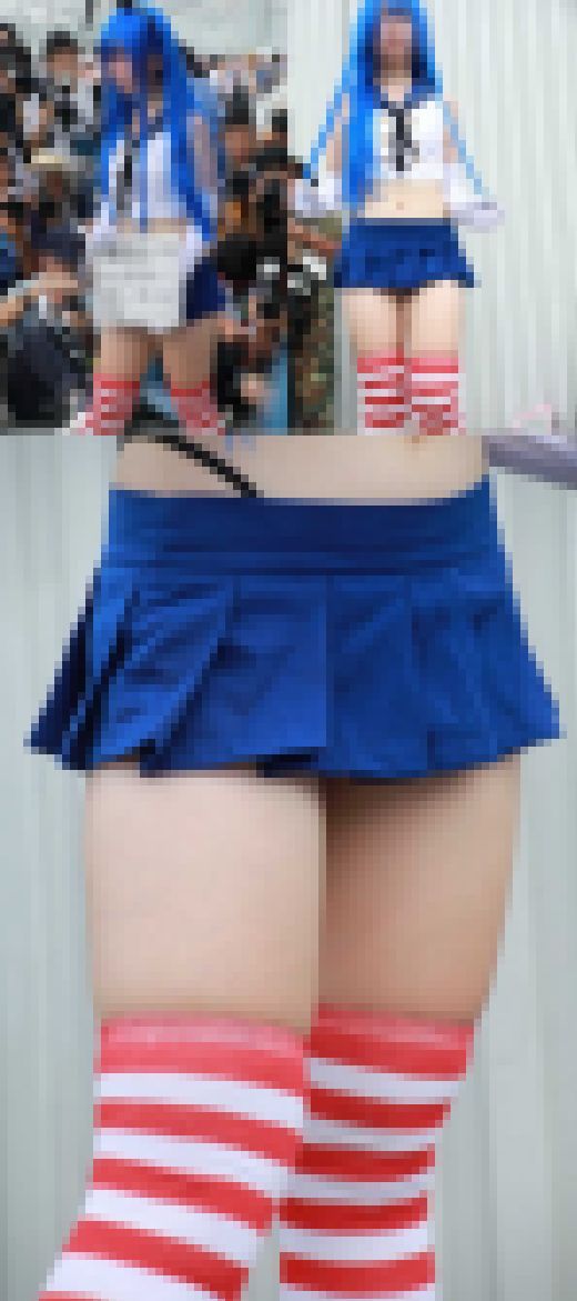 【写真】美形18歳の真っ白ムチムチヒップな桃尻を見せつける島風コスプレイヤー vol.1　高画質250枚！　サンプル画像1