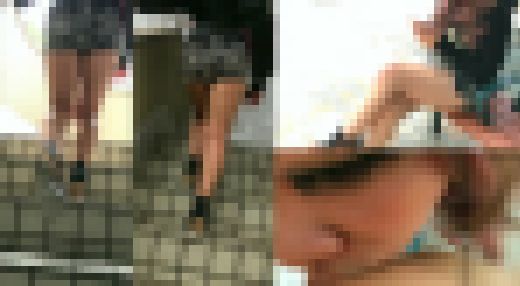 【ナンパ】いつの時代だよみたいなギャルの追跡＆交渉高速手コキ＆フェラ　サンプル画像1