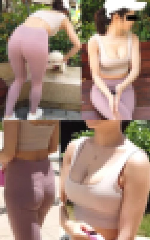 【フルHD】犬の散歩で巨乳が乳揺れのピタ尻美人　サンプル画像3
