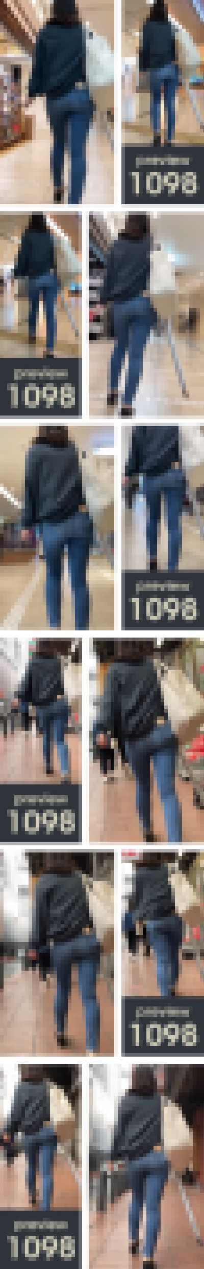 【1098】ダックスフンダーでも犬目線で攻めればイイ感じになる事をワタシは知っている!ピチピチスキニージーンズ女子 サンプル画像2