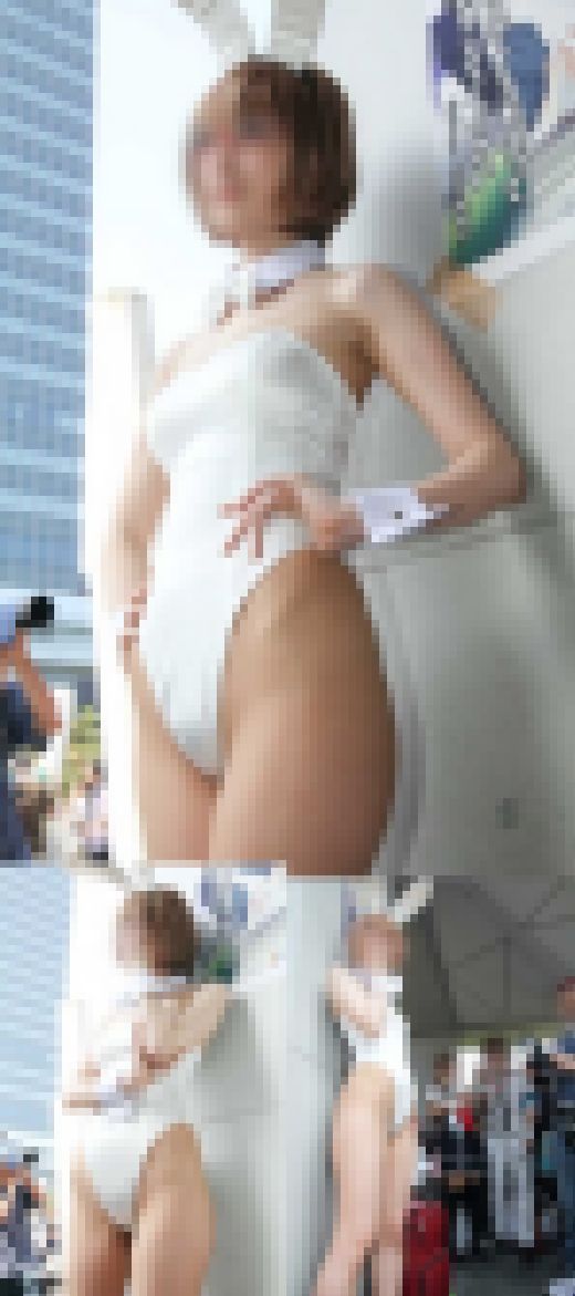 【写真】超絶メガネ美人レイヤーのローアン至近距離からの貴重なハイレグ白バニー　高画質196枚！　サンプル画像1