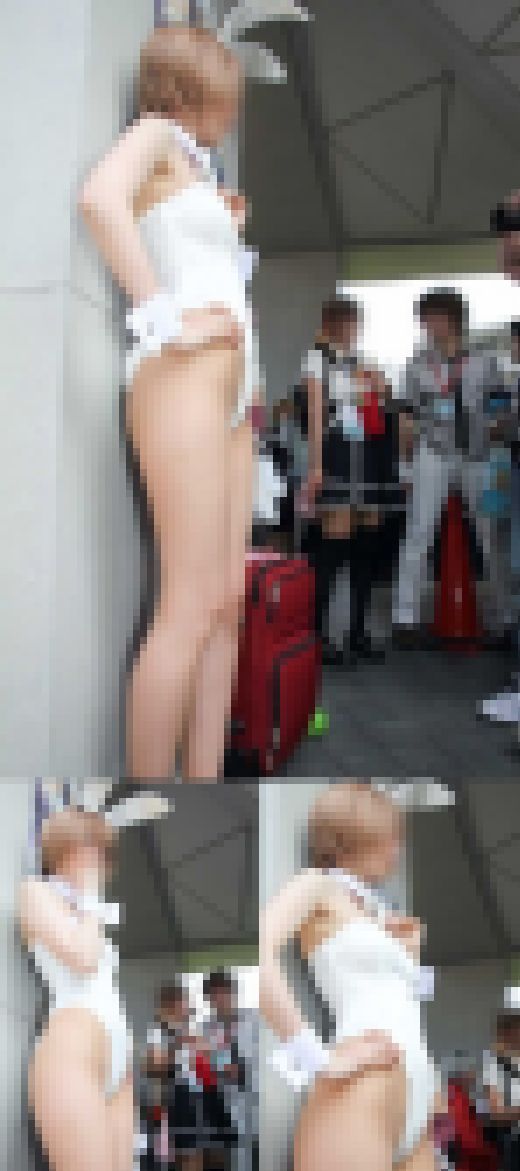 【写真】超絶メガネ美人レイヤーのローアン至近距離からの貴重なハイレグ白バニー　高画質196枚！　サンプル画像3