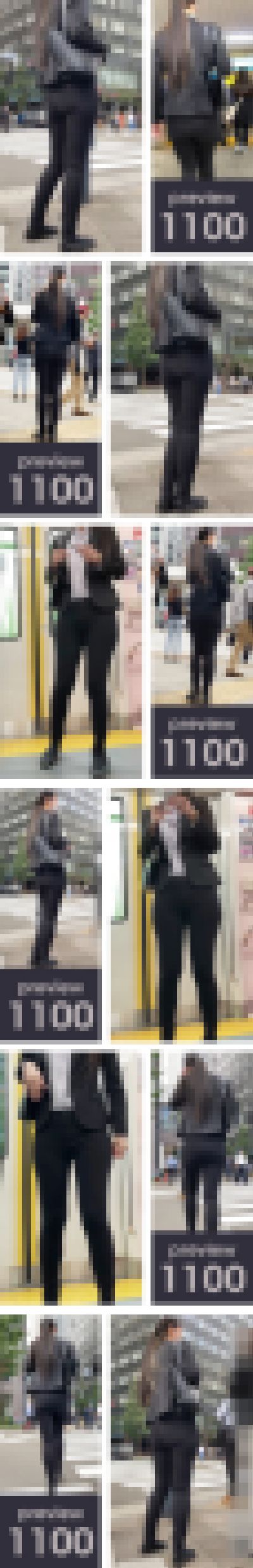 【1100】ポニーテール？いやいや…ポニーじゃ無くて競走馬でしょ！ピチピチ黒スキニパンツ女子　サンプル画像2